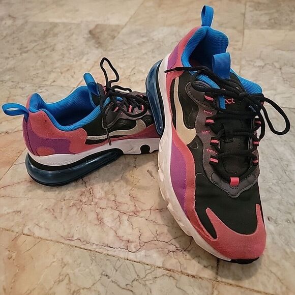Nike Shoes - Nike Air Max 270 React Pink Youth 6 Womens Size‎ 7.5 Athletic Shoes Sneakers
